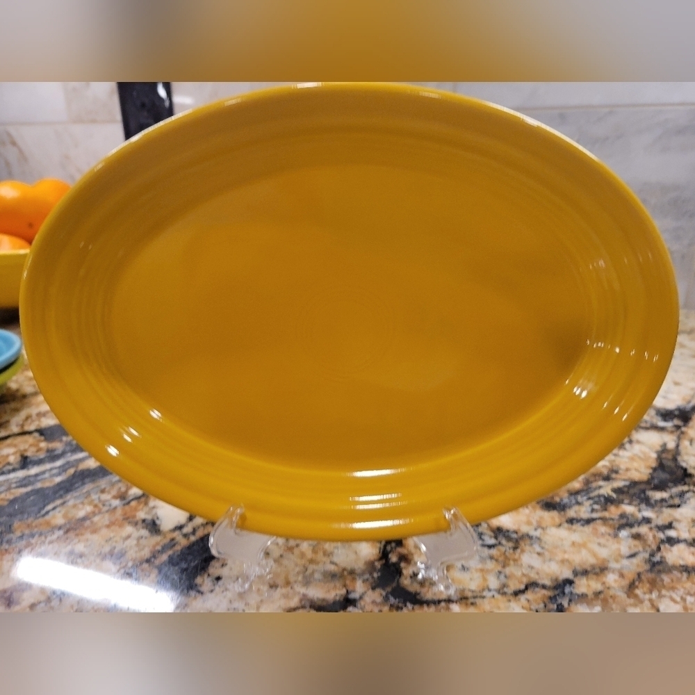 Fiesta 9 5/8 Inch Small Oval Serving Platter Daffodil